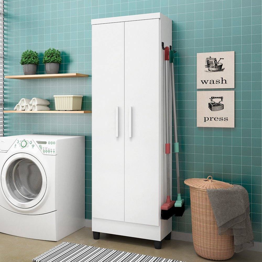 Armário Multiuso 02 Portas 879 Branco Qmovi